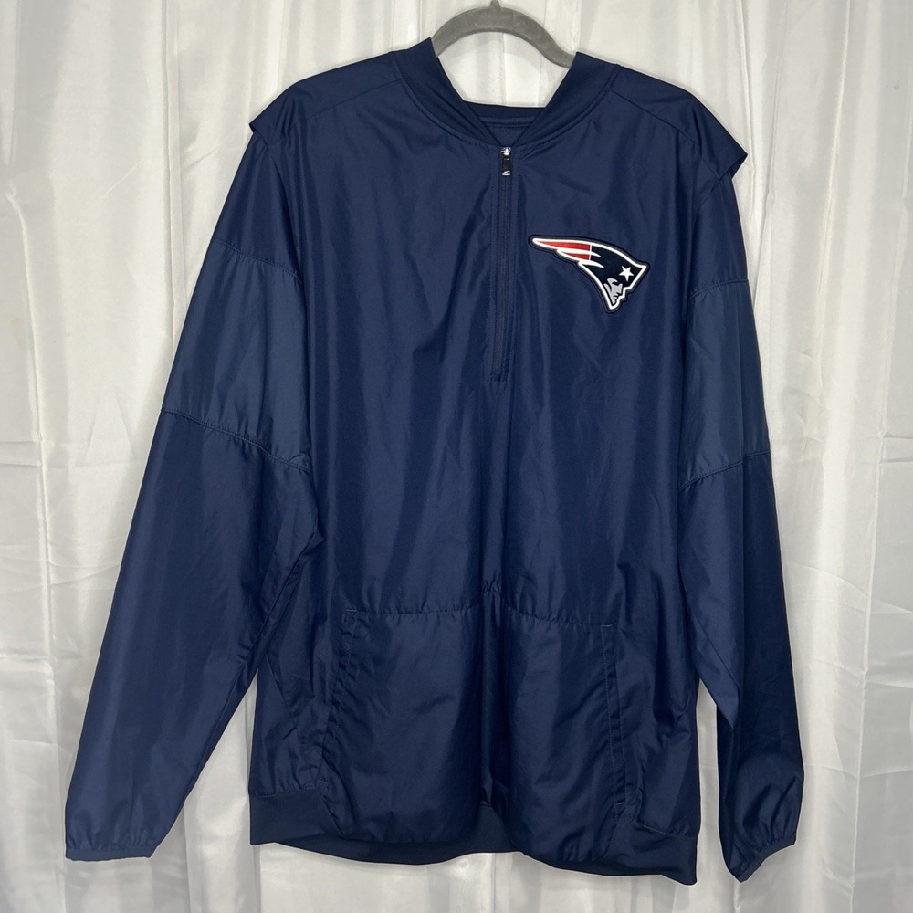 Nike Patriots Men's XL‎ Half-Zip Sideline Pullover, Mesh Gusset Ventilation